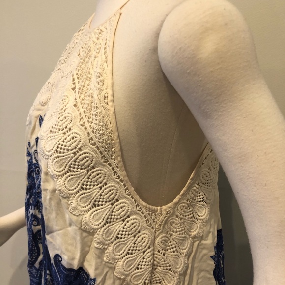 Free People Paisley Crochet Mini Sundress NWOT - Picture 6 of 8